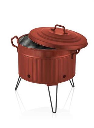 The Mia Mangal / Barbekü 38 x 35 x 35 Kırmızı GLV0699 