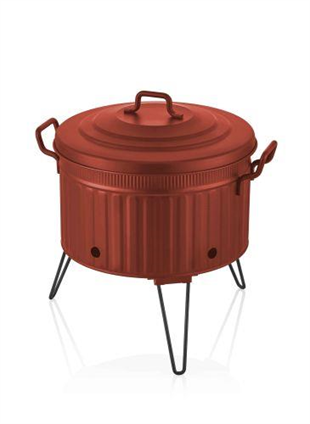 The Mia Mangal / Barbekü 38 x 35 x 35 Kırmızı GLV0699 