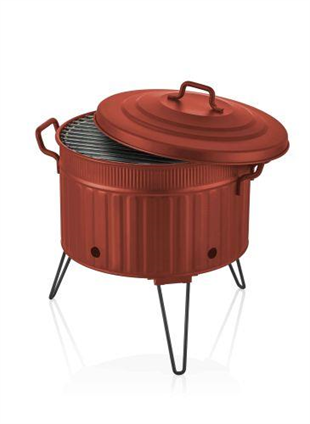 The Mia Mangal / Barbekü 38 x 35 x 35 Kırmızı GLV0699 