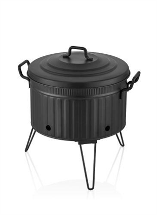 The Mia Mangal / Barbekü 38 x 35 x 35 Siyah GLV0698 