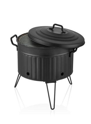 The Mia Mangal / Barbekü 38 x 35 x 35 Siyah GLV0698 