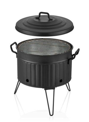 The Mia Mangal / Barbekü 38 x 35 x 35 Siyah GLV0698 