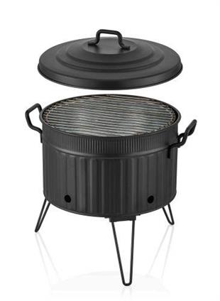 The Mia Mangal / Barbekü 38 x 35 x 35 Siyah GLV0698 