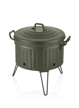 The Mia Mangal / Barbekü 38 x 35 x 35 Yeşil GLV0700 