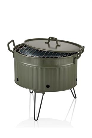 The Mia Mangal ve Barbekü Yeşil 37x44x31 GLV0703 