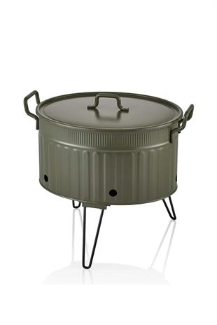 The Mia Mangal ve Barbekü Yeşil 37x44x31 GLV0703 