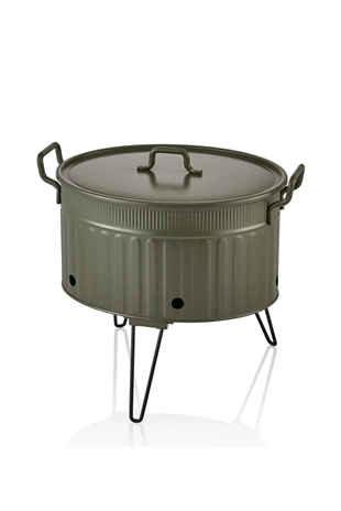 The Mia Mangal ve Barbekü Yeşil 37x44x31 GLV0703 