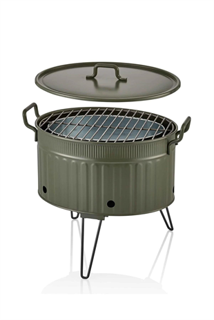 The Mia Mangal ve Barbekü Yeşil 37x44x31 GLV0703 