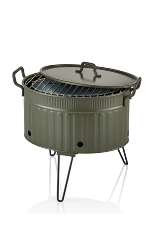 The Mia Mangal ve Barbekü Yeşil 37x44x31 GLV0703 