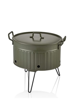 The Mia Mangal ve Barbekü Yeşil 37x44x31 GLV0703 