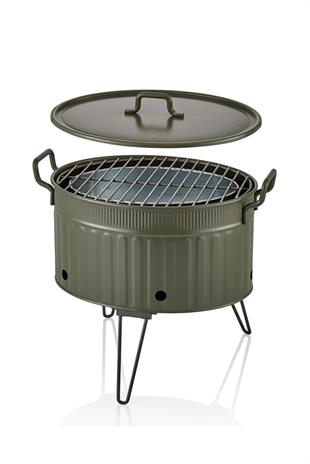 The Mia Mangal ve Barbekü Yeşil 37x44x31 GLV0703 