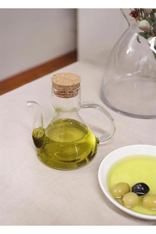 The Mia Mantar Kapaklı Cam Yağdanlık 250 cc CAM0288 