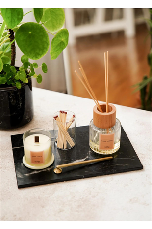 The Mia Marbre Mermer Siyah 30x20 cm Servis MER0022 