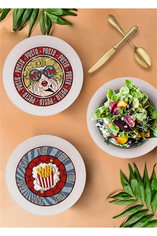 The Mia Popart Cips Tabağı & Kasesi 23 x 6 cm Pop059 