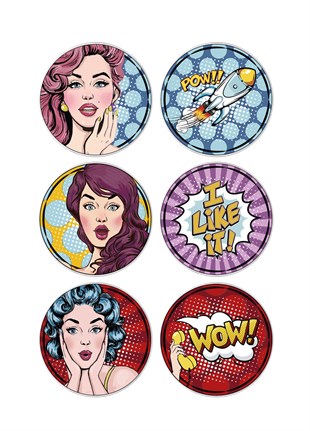 The Mia Popart Girls Pasta Tabağı 6 Lı Set 19 cm Pop049 