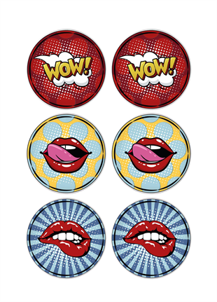 The Mia Popart Lips Pasta Tabağı 6 Lı Set 19 cm Pop050 
