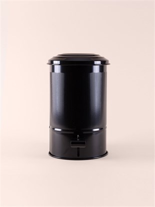 The Mia Stripe Mutfak ve Banyo Çöp Kovası Siyah 5 Litre STP0007 