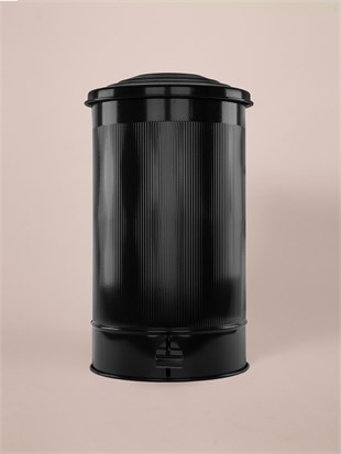 The Mia Stripe Mutfak ve Banyo Çöp Kovası Siyah 24 Litre STP0006 