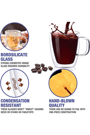 Ultraform Çift Cidarlı Cam Bardak 300 ml 097XKDH916300ML 