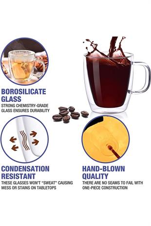 Ultraform Çift Cidarlı Cam Bardak 300 ml 097XKDH916300ML 