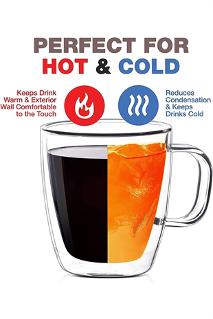 Ultraform Çift Cidarlı Cam Bardak 300 ml 097XKDH916300ML 