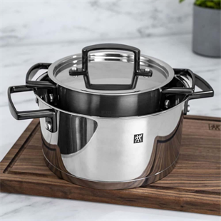 Zwilling Bellasera Black Paslanmaz Çelik Tencere Seti 5 Parça Siyah 