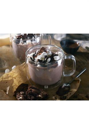 Zwilling Sorrento 395001130 Çift Camlı 2li Kulplu Cappucino Bardağı 450 ML 