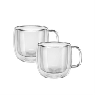 Zwilling Sorrento 395001130 Çift Camlı 2li Kulplu Cappucino Bardağı 450 ML 