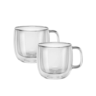 Zwilling Sorrento 395001130 Çift Camlı 2li Kulplu Cappucino Bardağı 450 ML 