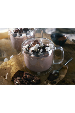 Zwilling Sorrento 395001130 Çift Camlı 2li Kulplu Cappucino Bardağı 450 ML 