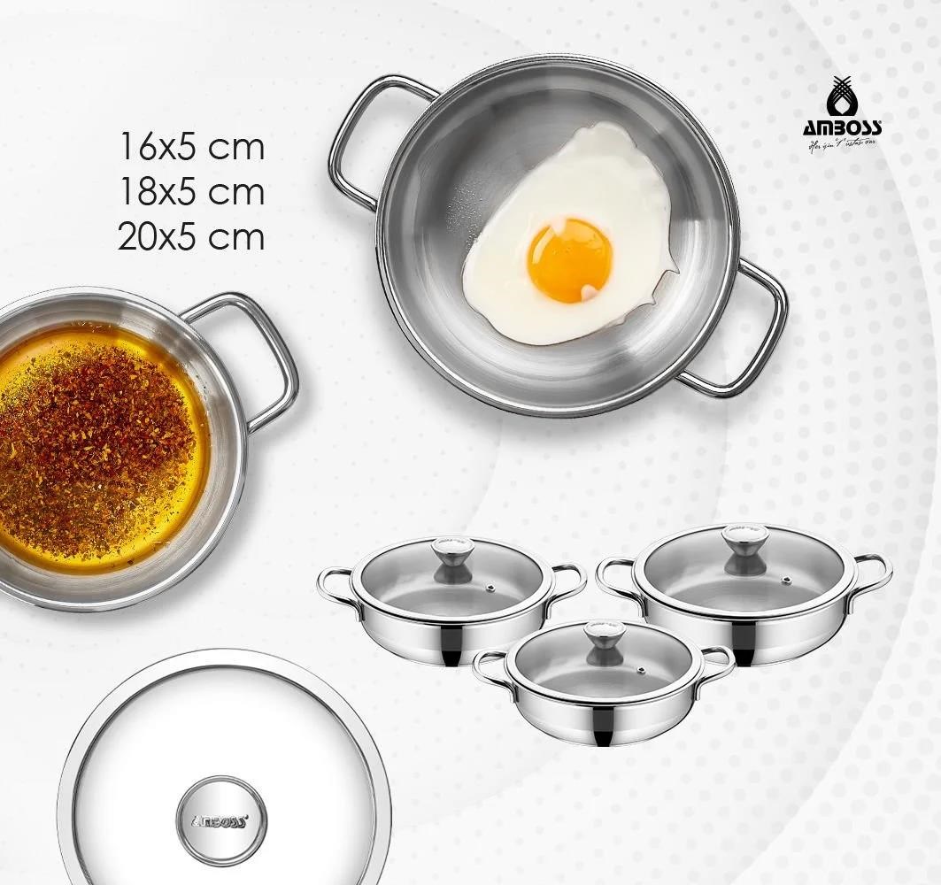 Amboss Cool Sahan Set 6 Parça Paslanmaz Çelik Mini Set 