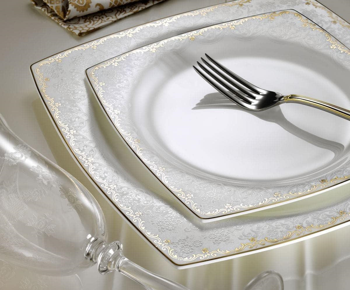 Aryıldız 31019 Bone Square 60 Parça Porselen Yemek Takımı 