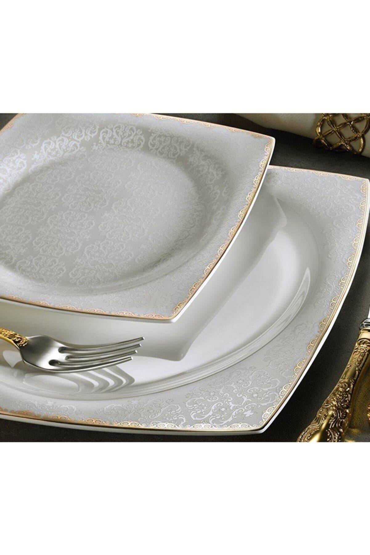 Aryıldız AR31018 60 Parça Bone Square Porselen Yemek Takımı 