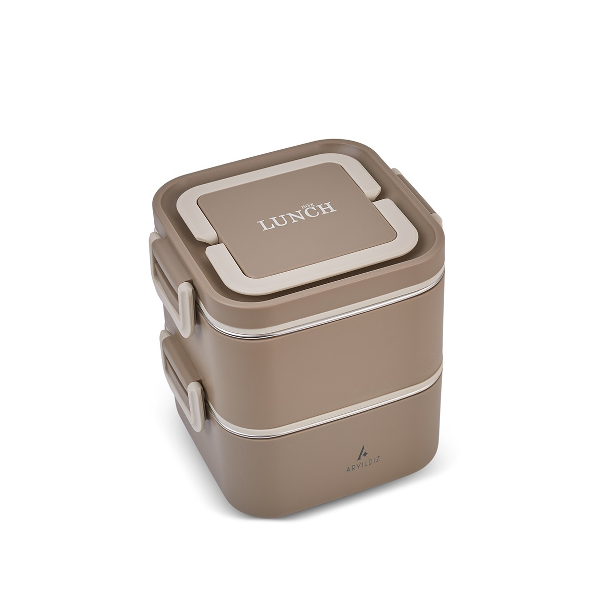 Aryıldız Bento Lunch Box Yemek Termosu Kare Haki 1400 Ml Ar262115 