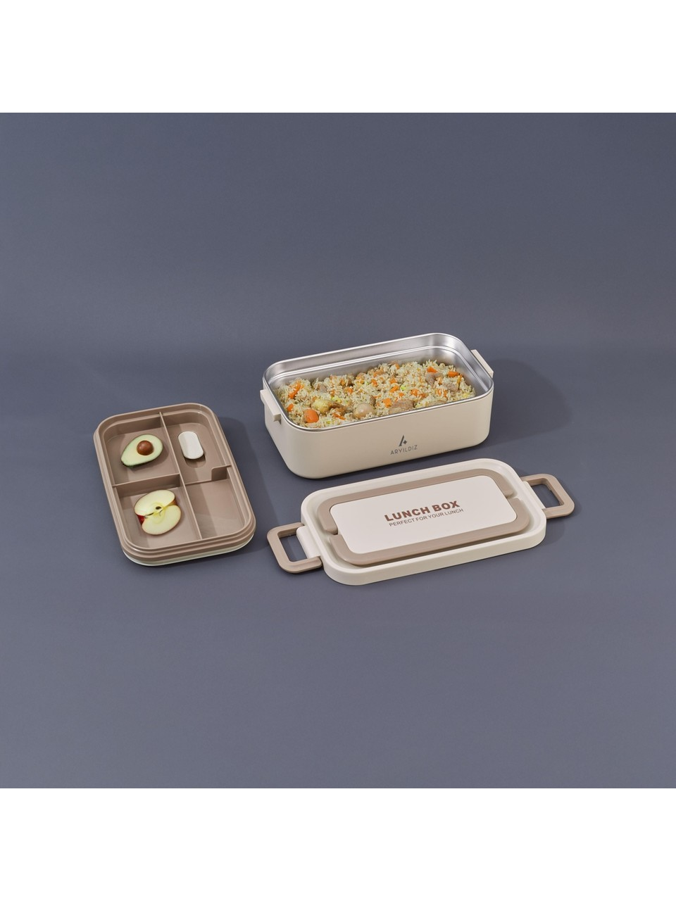 Aryıldız Bento Lunch Box Yemek Termosu Beige 1000 Ml Ar262122 