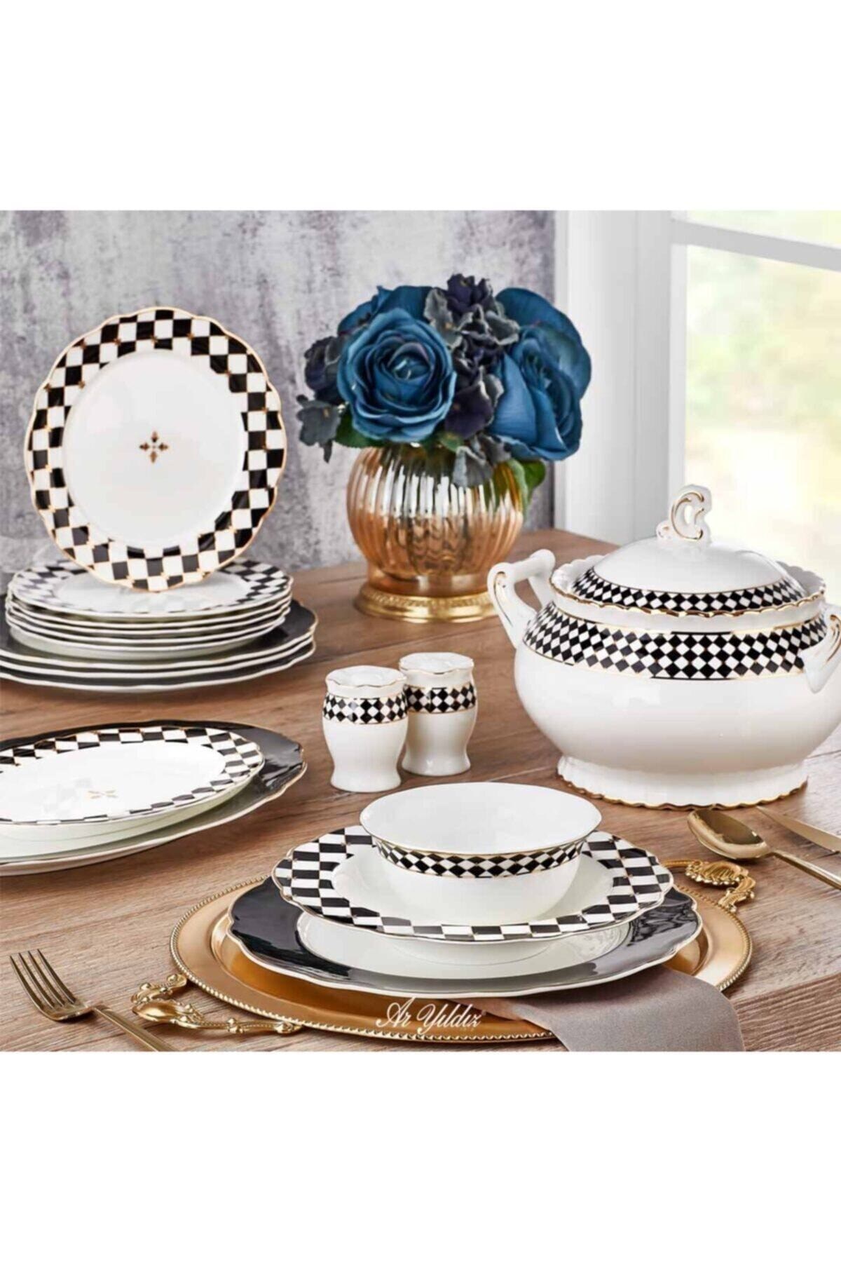 Aryıldız Royal Queen Porselen 60 Parça Porselen Yemek Takımı AR60023-X 