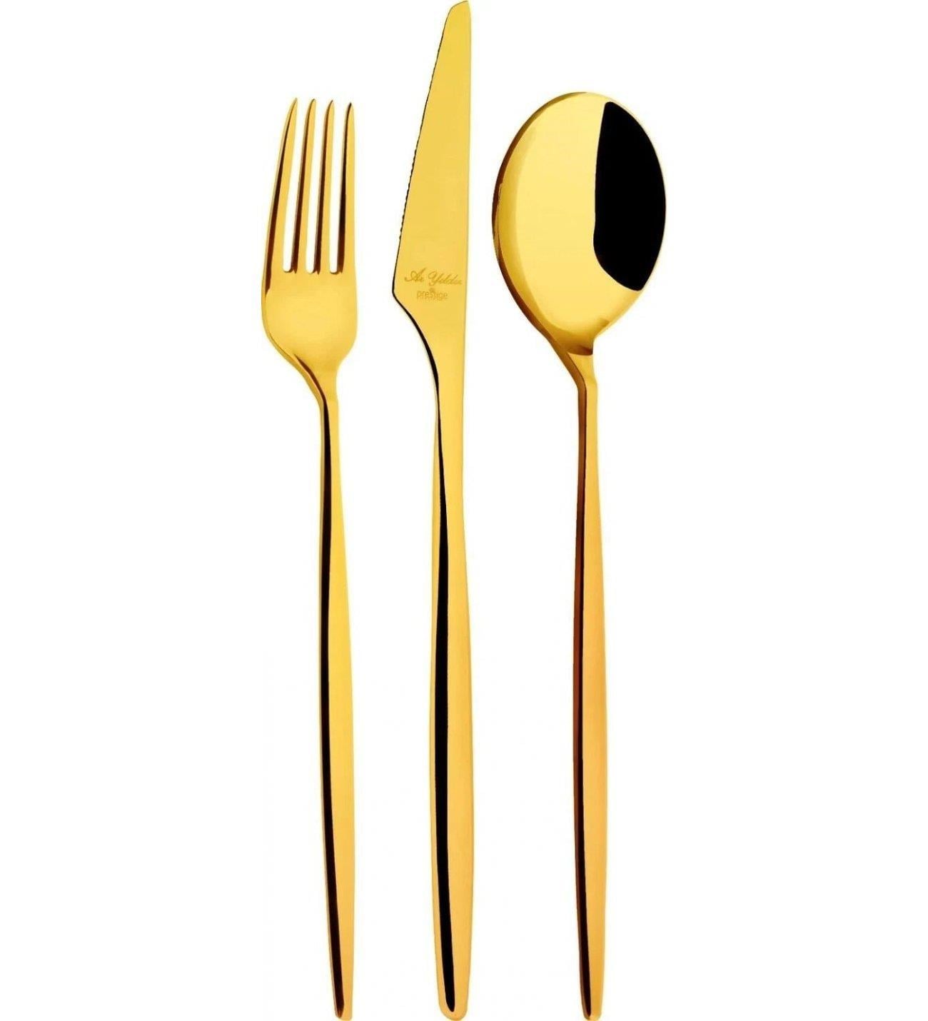 Aryıldız Studio Prestige Gold Pvd 89 Parça Altın Çatal Kaşık Bıçak Takımıi Ar222584 