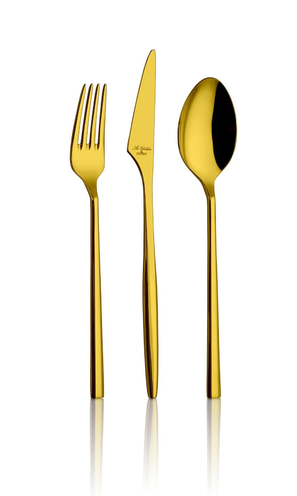 Aryıldız Trendy Prestige 84 Parça Pvd Gold Çatal Kaşık Bıçak Takımı Çantalı 