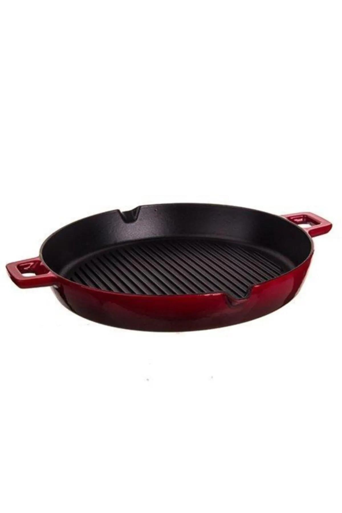 Aryıldız T/t Demir Döküm Grill Tava Kırmızı 30 Cm 