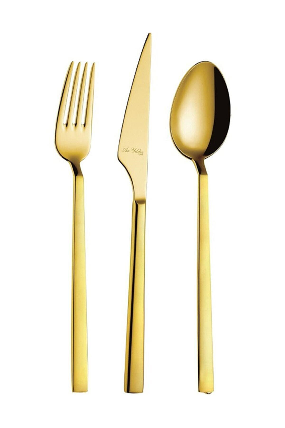 Aryıldız Vogue Gold Pvd 24 Parça Çatal Kaşık Bıçak Takımı 