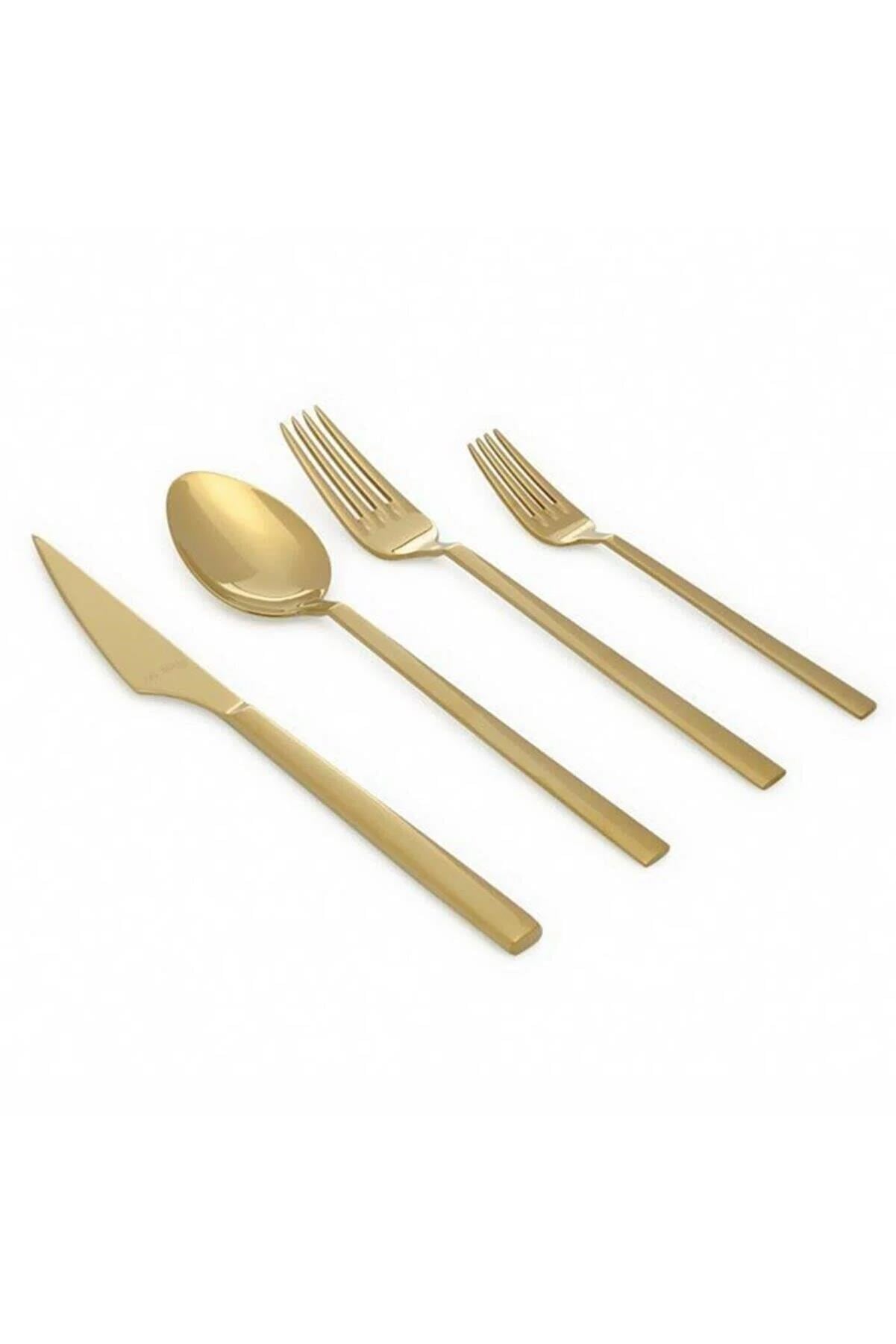 Aryıldız Vogue Gold Pvd 89 Parça Altın Çatal Kaşık Bıçak Takımı 
