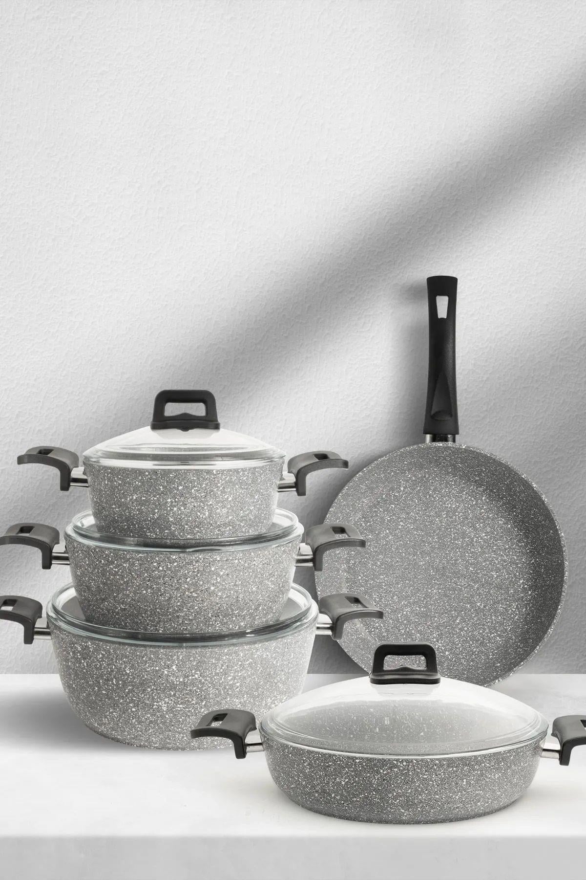 Esse Pro Granite Premium Tencere Tava Seti 9 Parça 