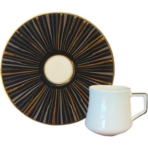 Evaliza Sun Light Double 6 Kişilik Porselen Kahve Fincan Takımı 44061 