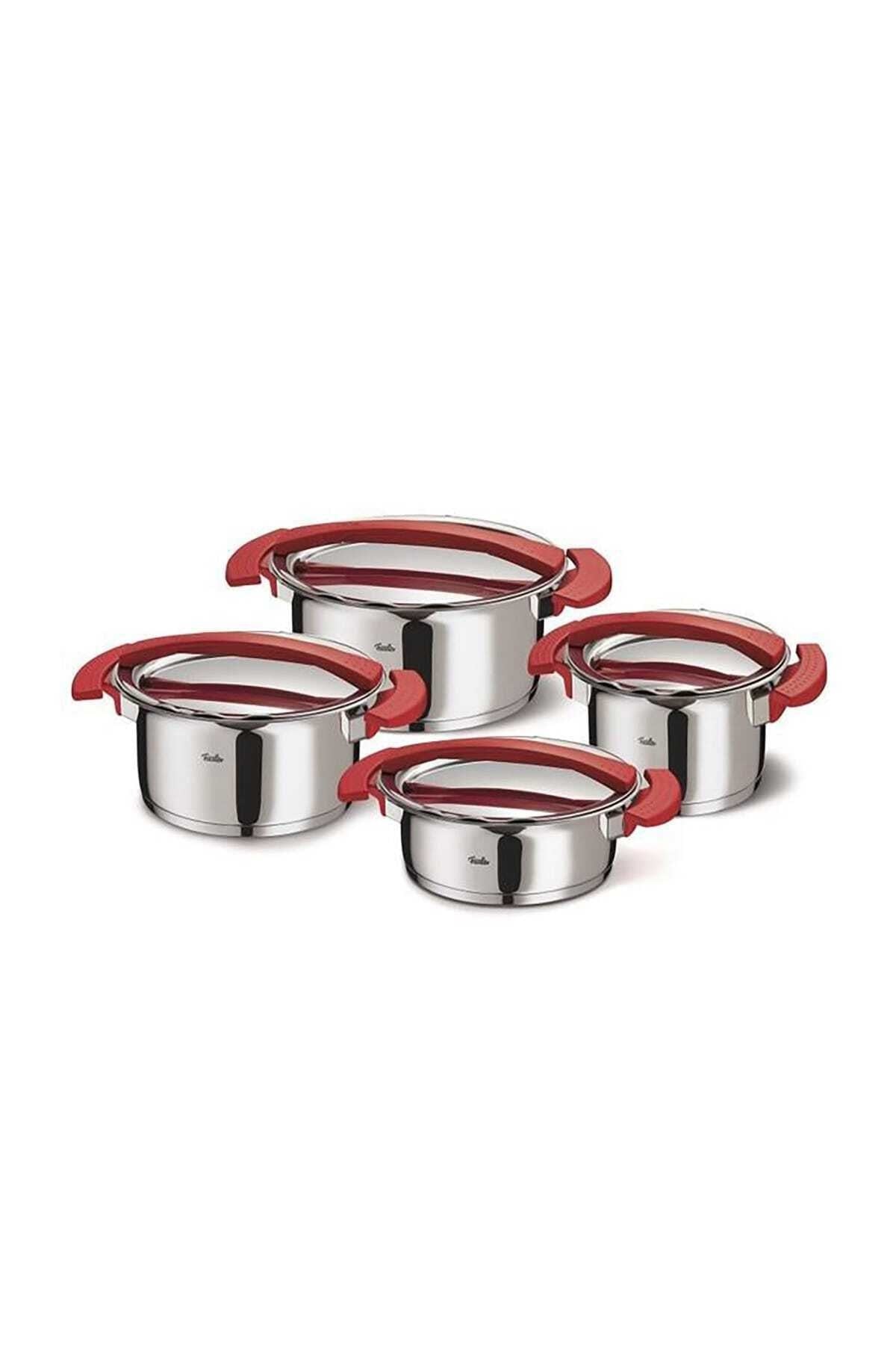 Fissler Magic Red Çelik Tencere Seti 8 Parça 