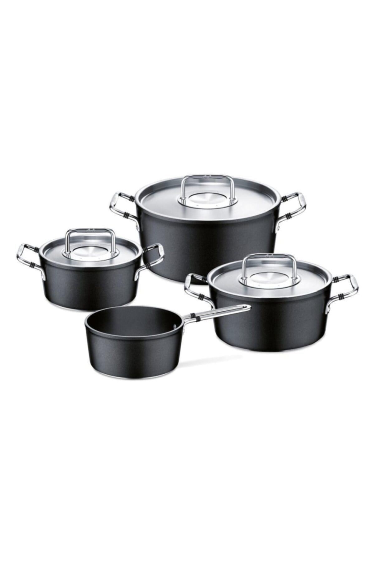 Fissler Protect Luno Çelik Tencere Seti 7 Parça Siyah 