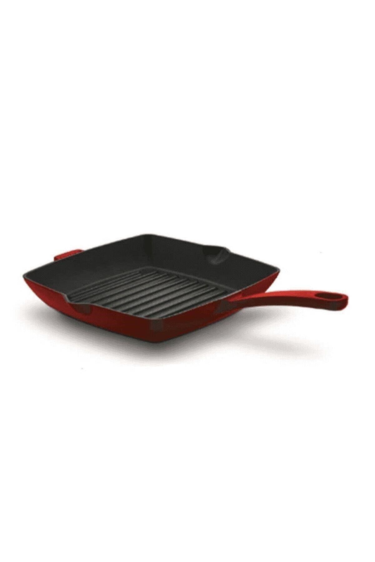 Korkmaz A2848-1 Casta Kare Grill Döküm Tava Kırmızı 30X30 