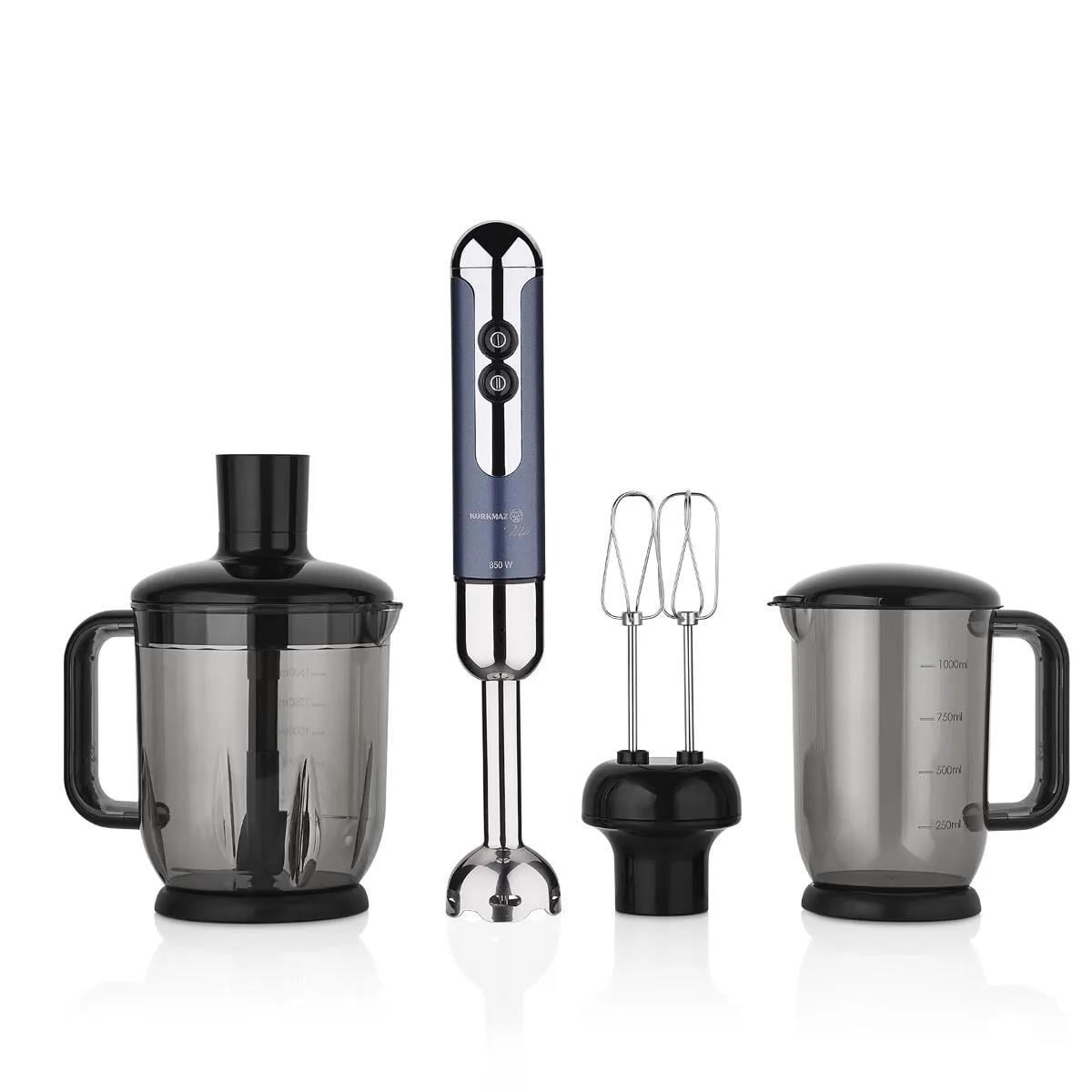 Korkmaz A447-13 Mia Mega Azura/Krom Blender Set 