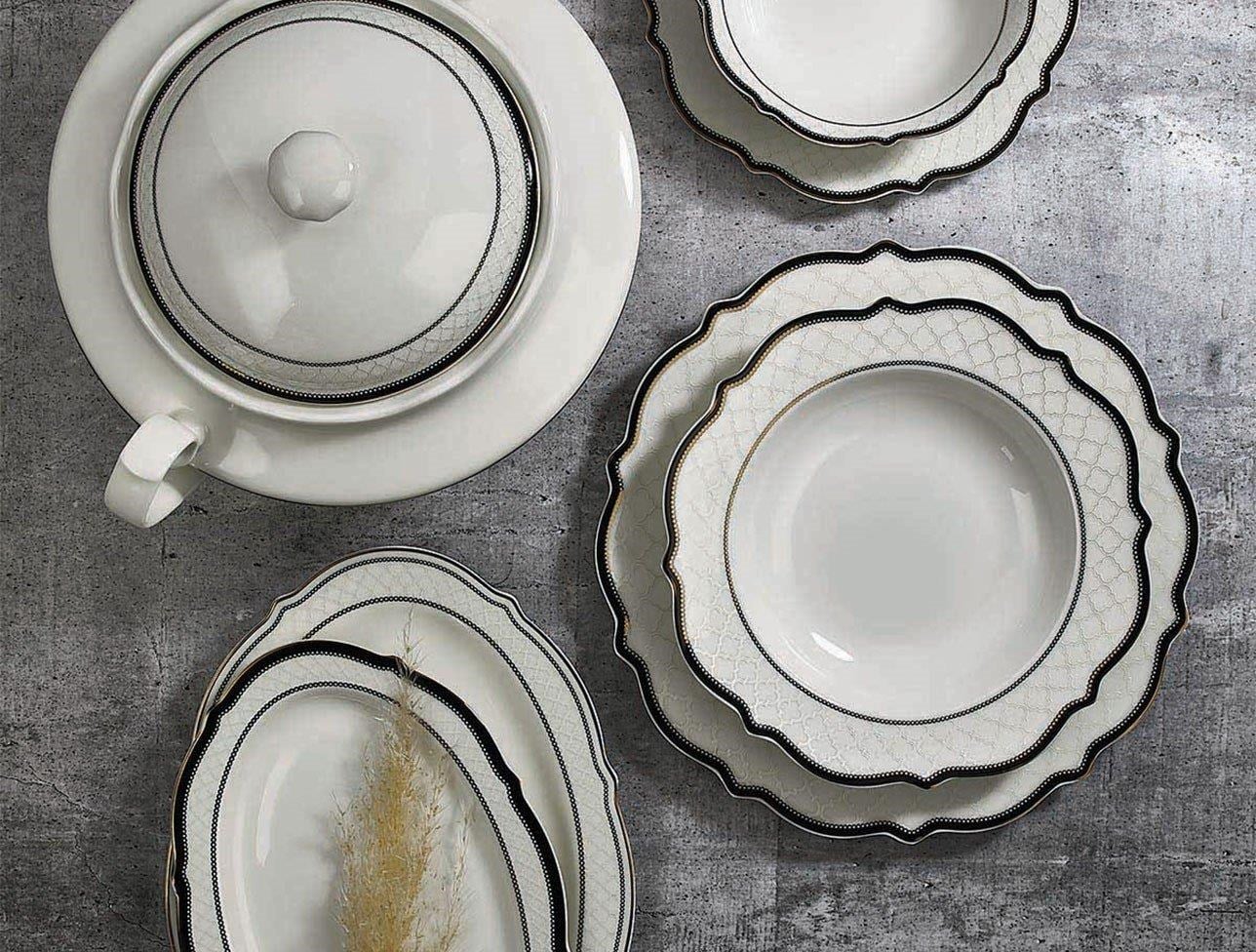Korkmaz A8240 Eliza Collection 60 Parça Yuvarlak Yemek Takımı 