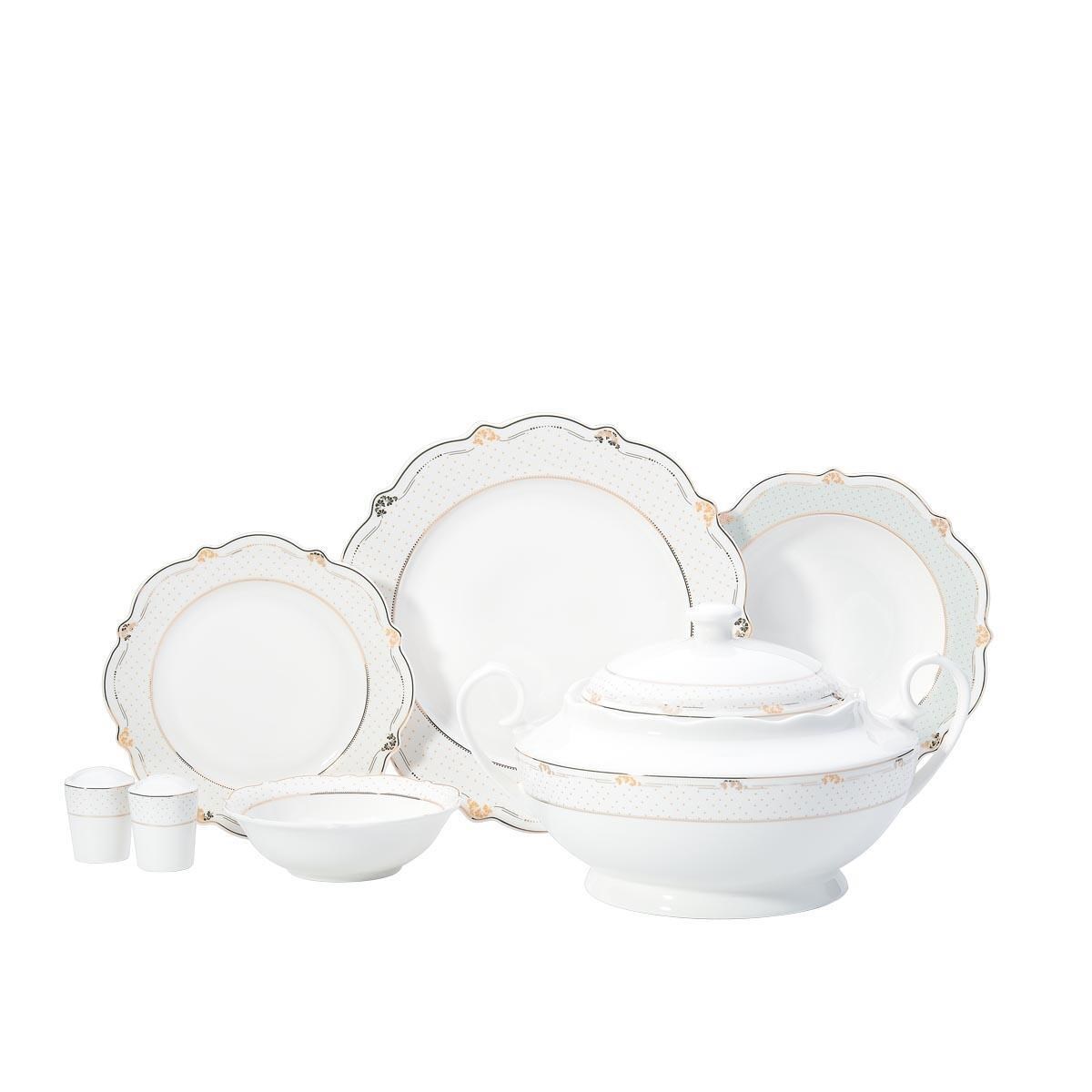 Korkmaz A8246 Eliza Collection 60 Parça Porselen Yemek Takımı 