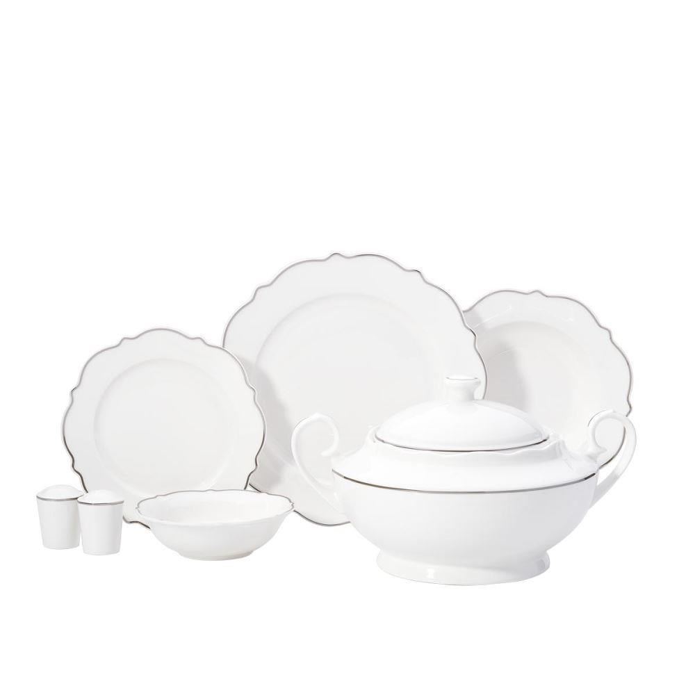 Korkmaz A8248 Eliza Collection 60 Parça Platin Yemek Takımı 